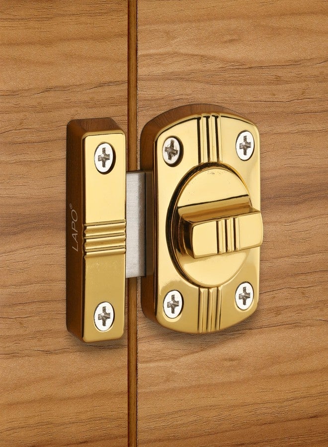 LAPO 1 Piece Latch Lock for Bathroom, Door Latch for Home, Door Stopper, Chitkani, Baby Latch for Balcony, Storeroom, Bedroom (Material- Zinc, PVD Gold Finish, 3 Years Warrany)-SQR - Image 1